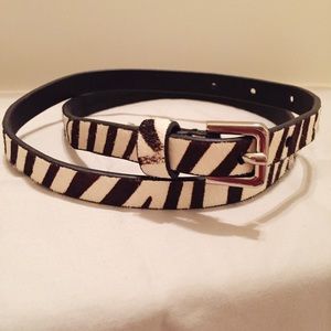 The Limited - size small - zebra haircalf belt